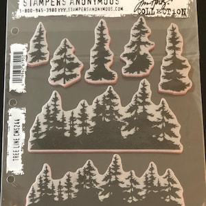 Tim Holtz Stampers Anonymous Tree Line CMS244