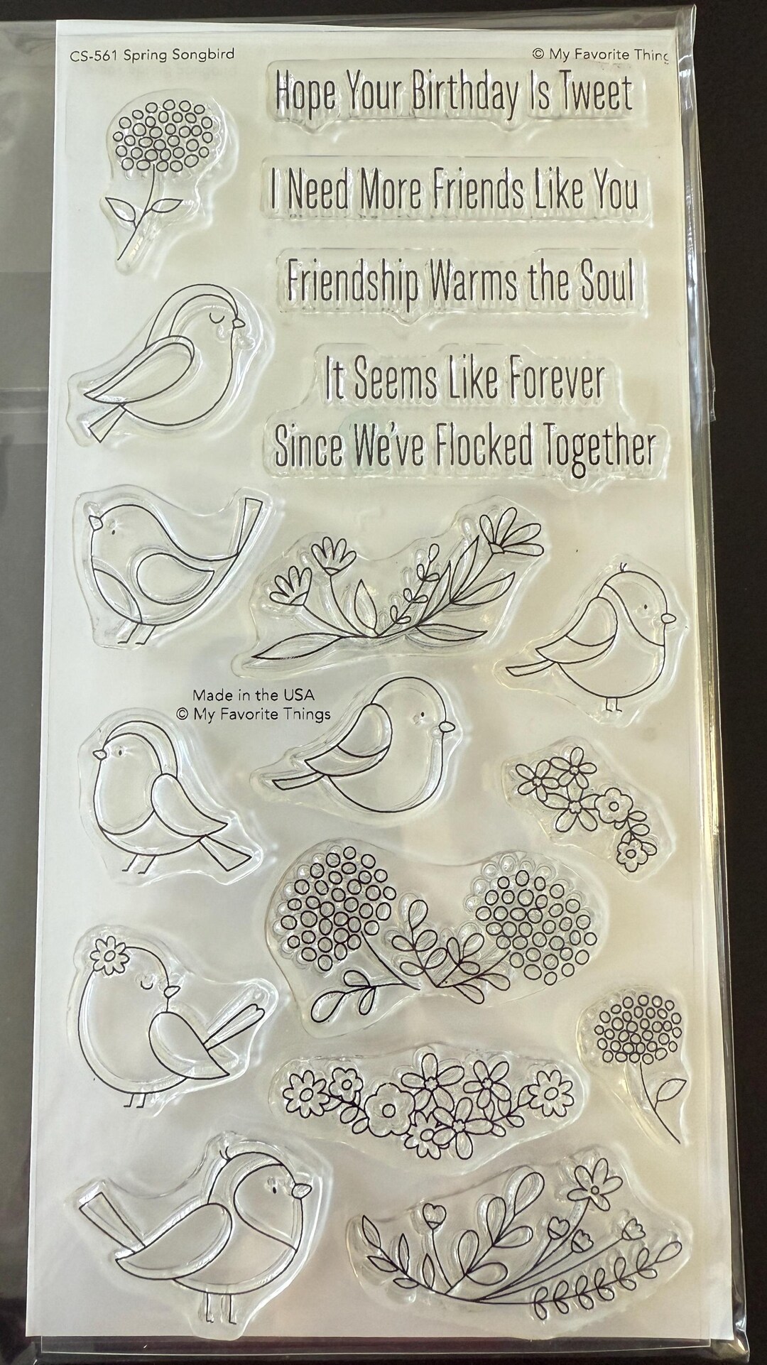 My Favorite Things Spring Songbird Stamp and Die Set - Etsy