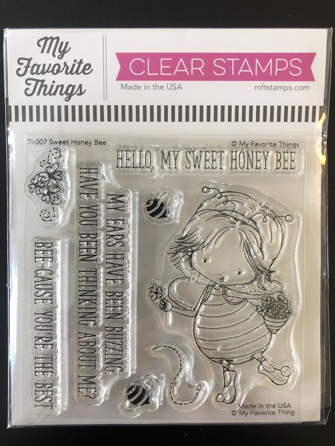 My Favorite Things Stamp and Die Set Title Sweet Honey Bee TI-007 - Etsy