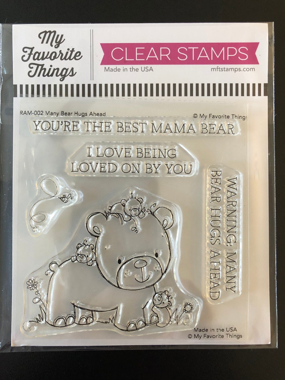 My Favorite Things Many Bear Hugs Ahead Stamp - Etsy
