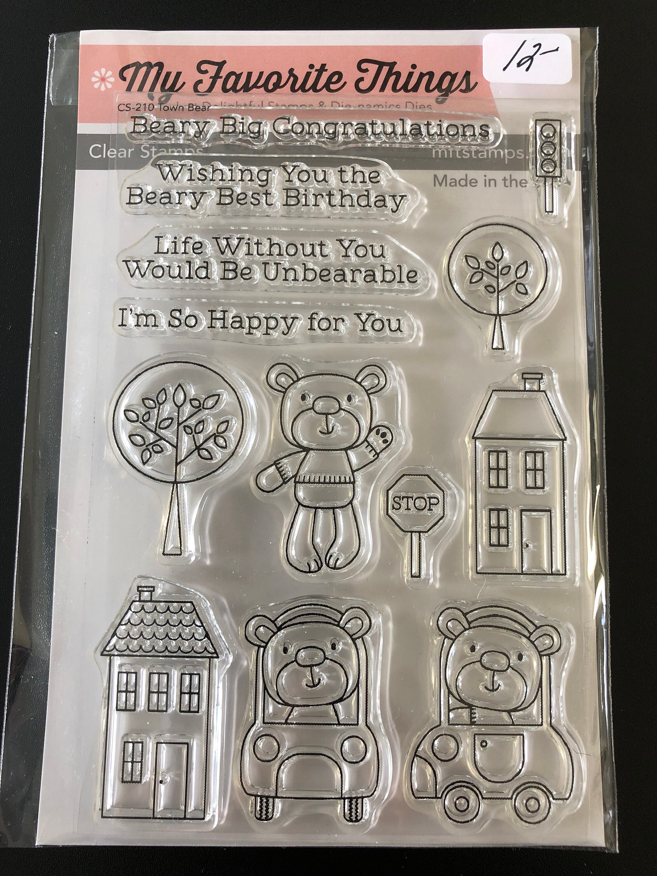 My Favorite Things Town Bear Stamp - Etsy
