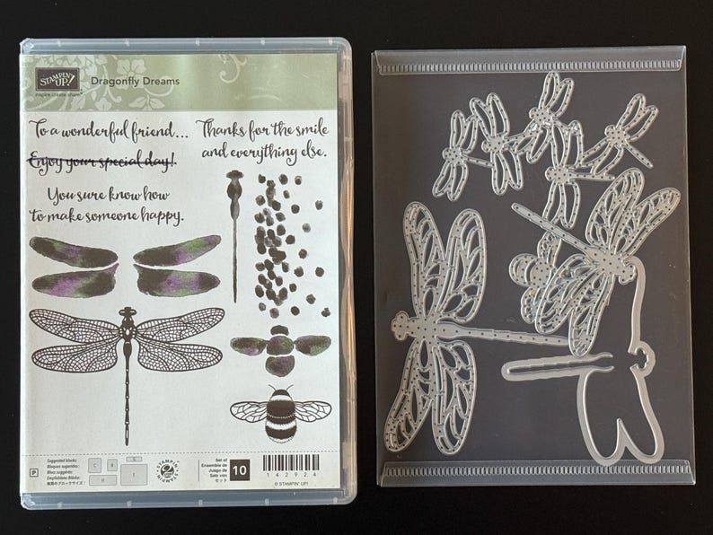 Stampin up Dragonfly Dreams Stamp & Detailed Dragonfly Die Set - Etsy