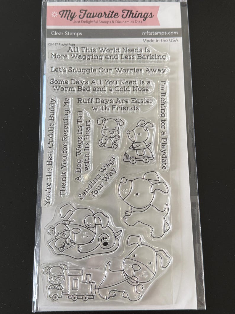My Favorite Things Puppy Pals Stamp and Die Set - Etsy