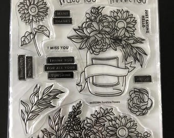 Simon Says Stamp Sunshine Flowers stamp SSS202384c