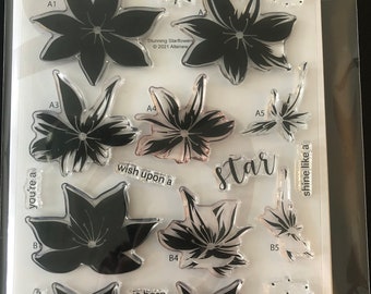 Altenew Stunning Starflowers Layering Stamp - Used