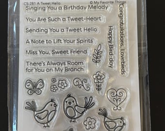My Favorite Things Stamp A Tweet Hello CS-281 Stamp Only