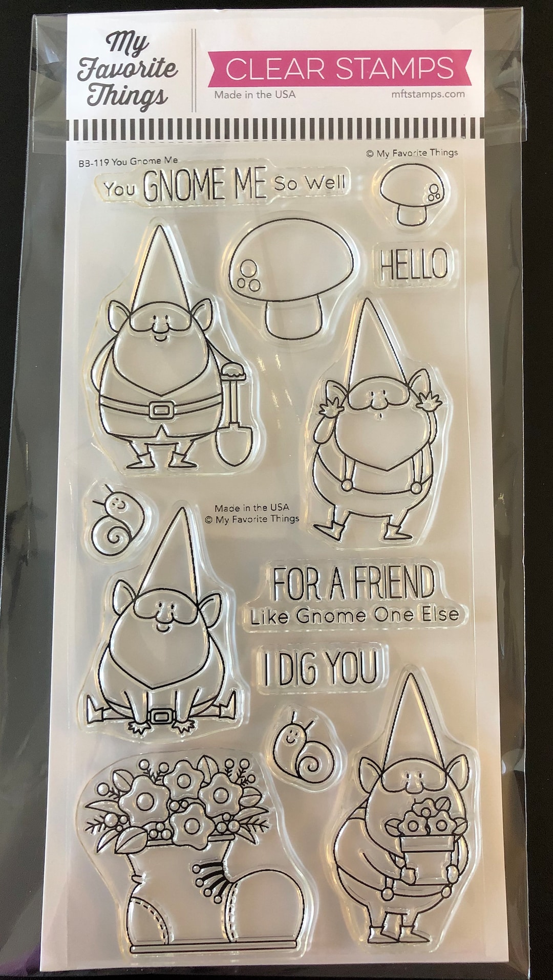 My Favorite Things You Gnome Me Stamp - Etsy