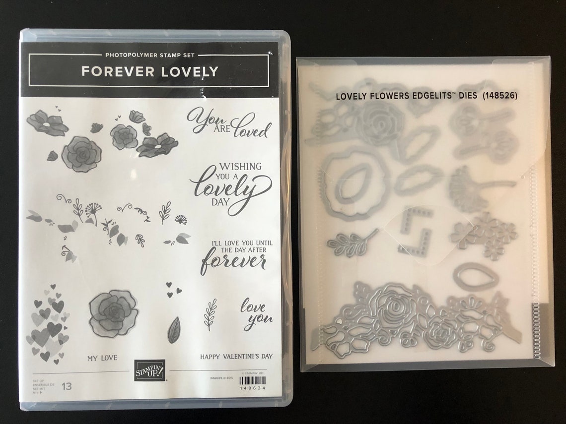Stampin up Forever Lovely Stamp and Die Set, Flowers Edgelits (used) - Etsy