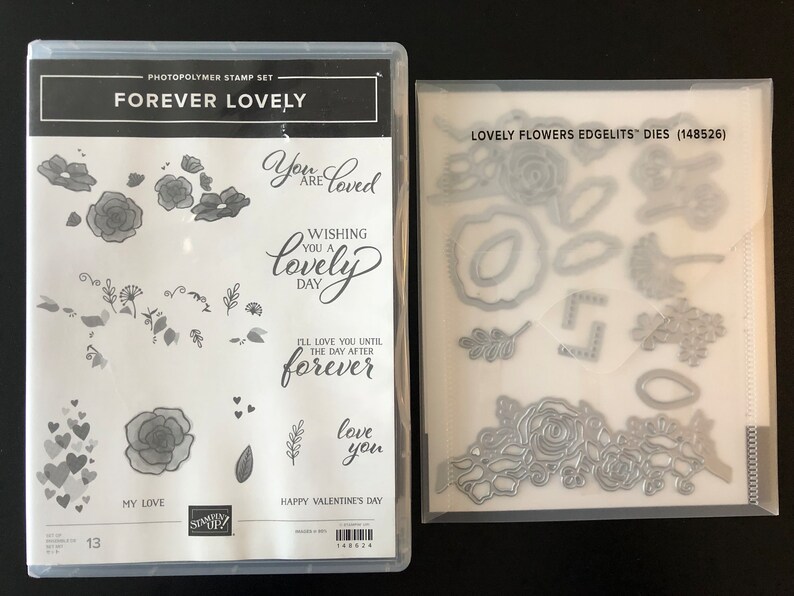 Stampin up Forever Lovely Stamp and Die Set, Flowers Edgelits (used) - Etsy