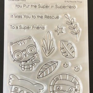 My Favorite Things Title Super Friend Stamp and Die Set Stamp For Paper crafting