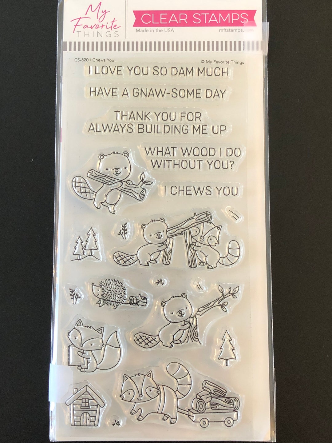 My Favorite Things Chews You Stamp and Die Set CS-820 - Etsy
