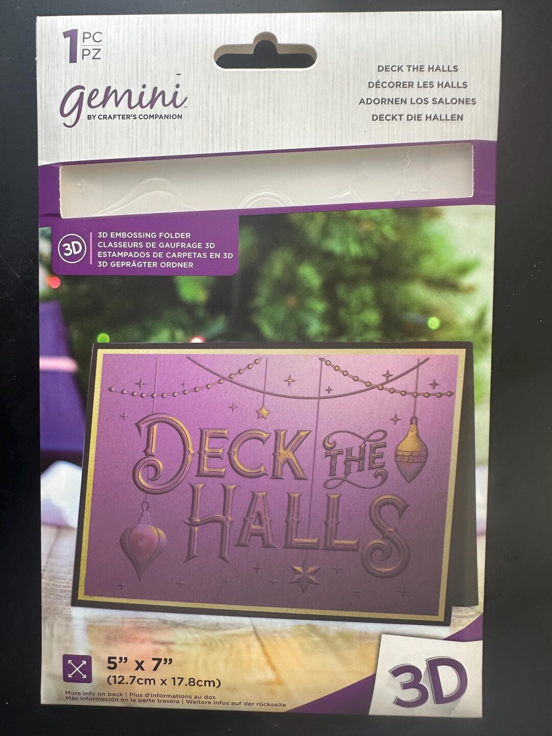 Gemini 3D Christmas Embossing Folder Deck the Halls - Etsy