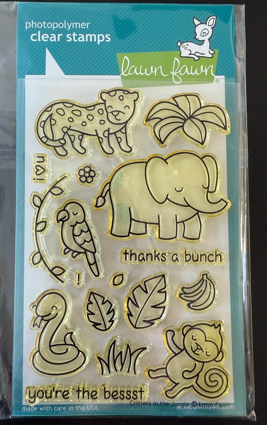 Lawn Fawn Critters in the Jungle Clear Stamps and Die Set - Etsy