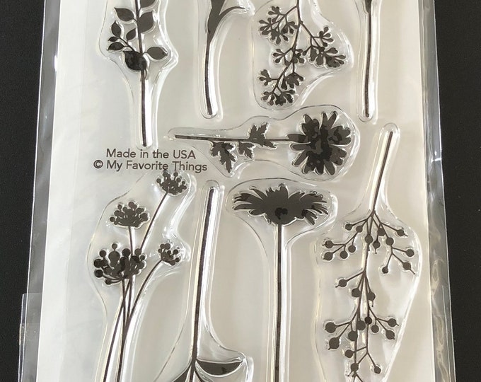 My Favorite Things Flower Silhouettes Stamp - Etsy