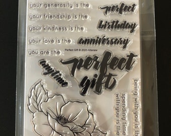 Altenew Perfect Gift Outline Stamp Set & Perfect Gift Embossing Folder