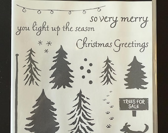Stampin' Up Trees For Sale Stamp & Die Set