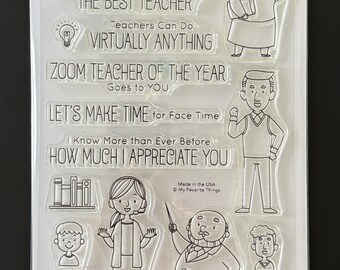 My Favorite Things Teacher Stamp and Die Set