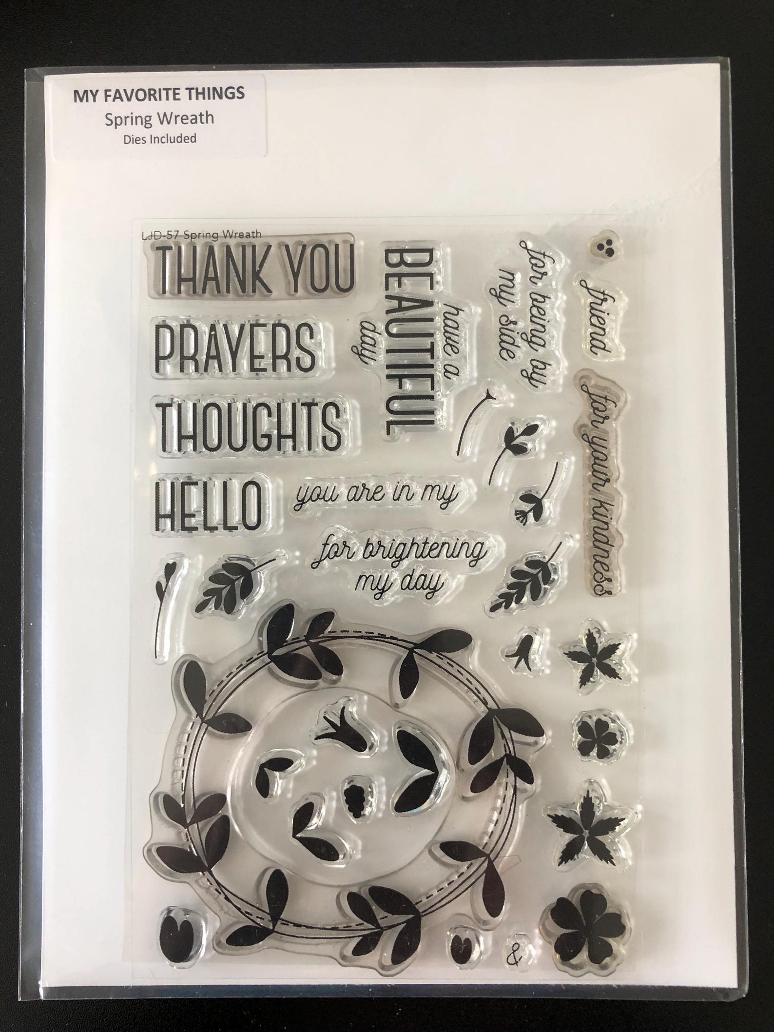 My Favorite Things Stamp Spring Wreath Stamp and Die Set LJD57 - Etsy