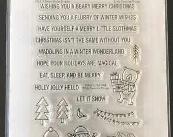 My favorite things stamp Snow Globe Singles stamp and die set CS611
