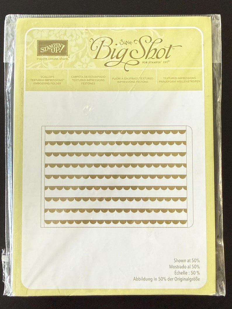 Stampin’ up Sizzix Big Shot Scallops Embossing Folder - Etsy