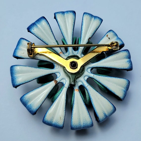 Awesome dimensional enamelled 1960s flower power … - image 4