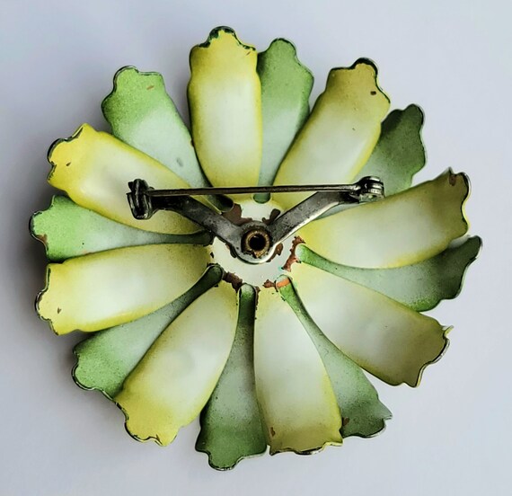 Wonderful Dimensional 1960s Flower power enamelle… - image 3