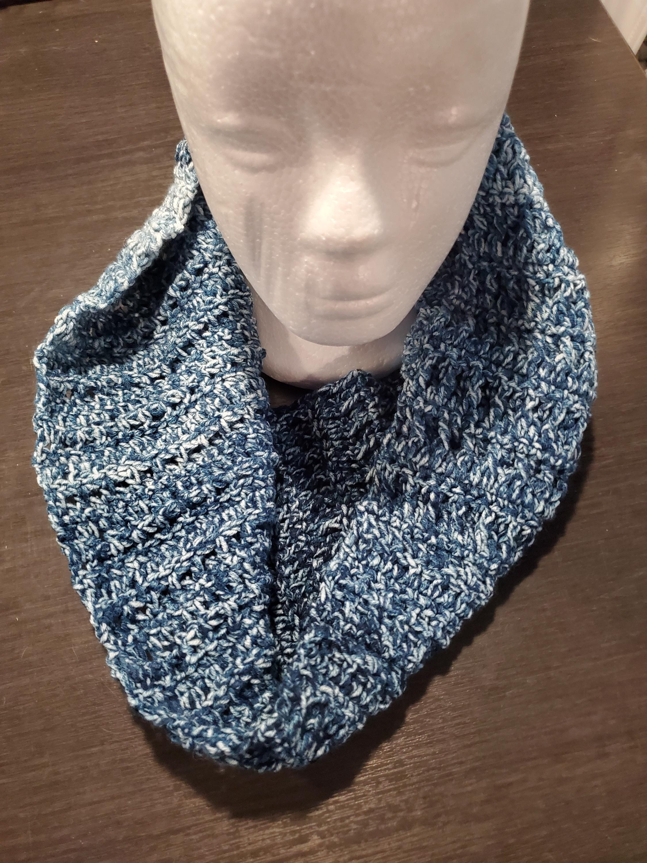 Crochet Blue Cowl - Image 1