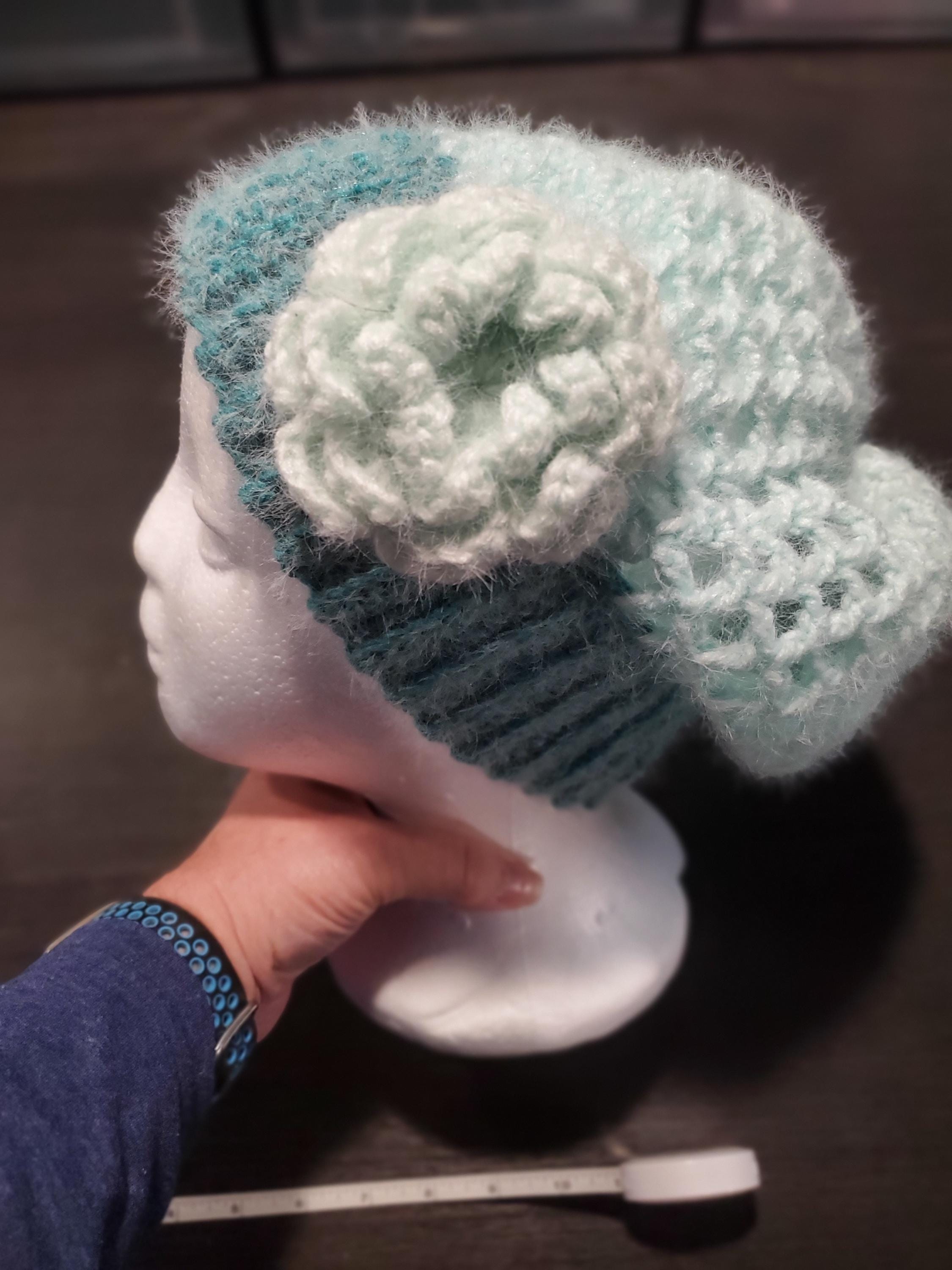 Crochet Beanie with Flower - Image 1