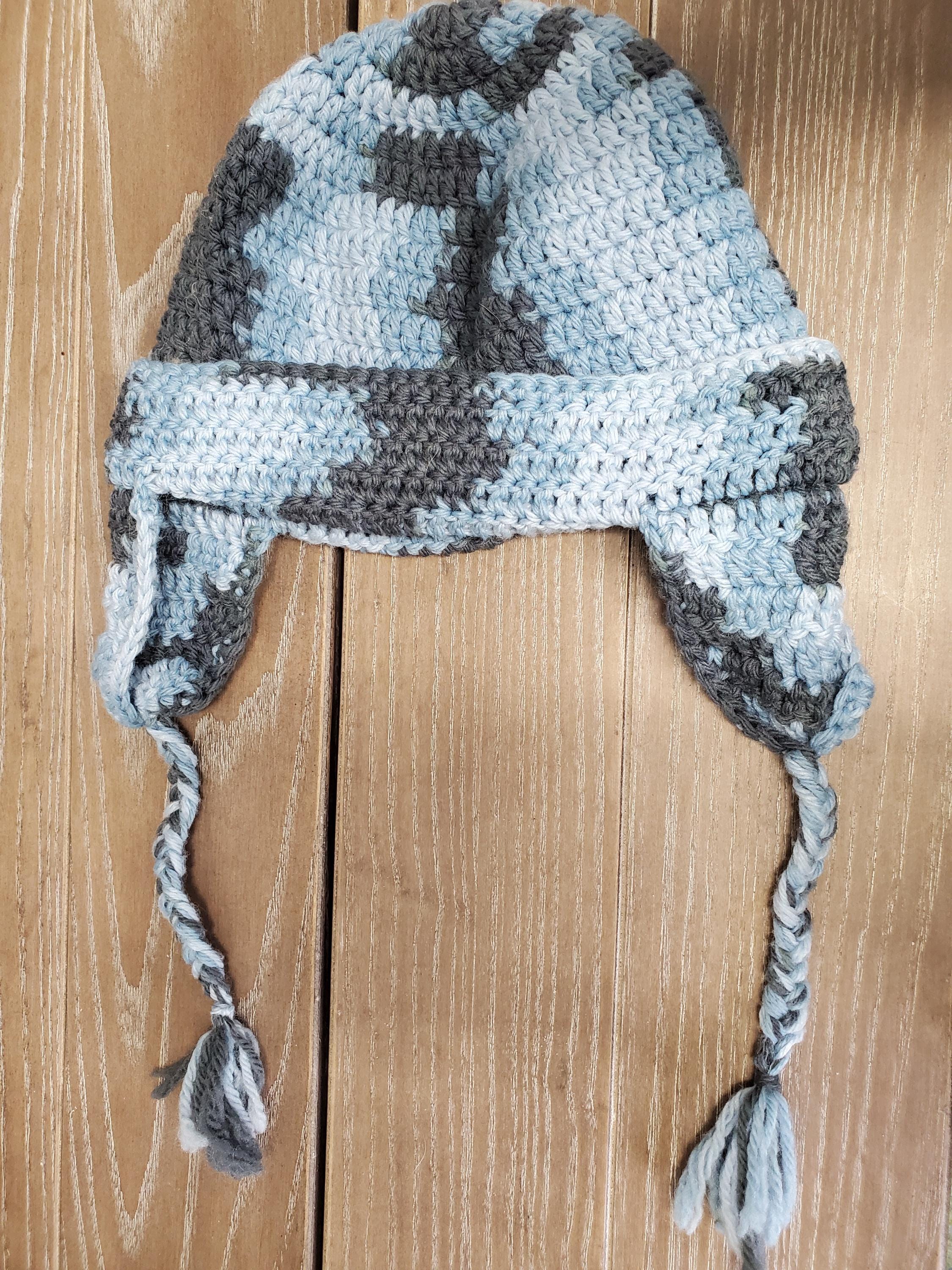 Crochet Beanie with Ear Covers - Thumbnail 2