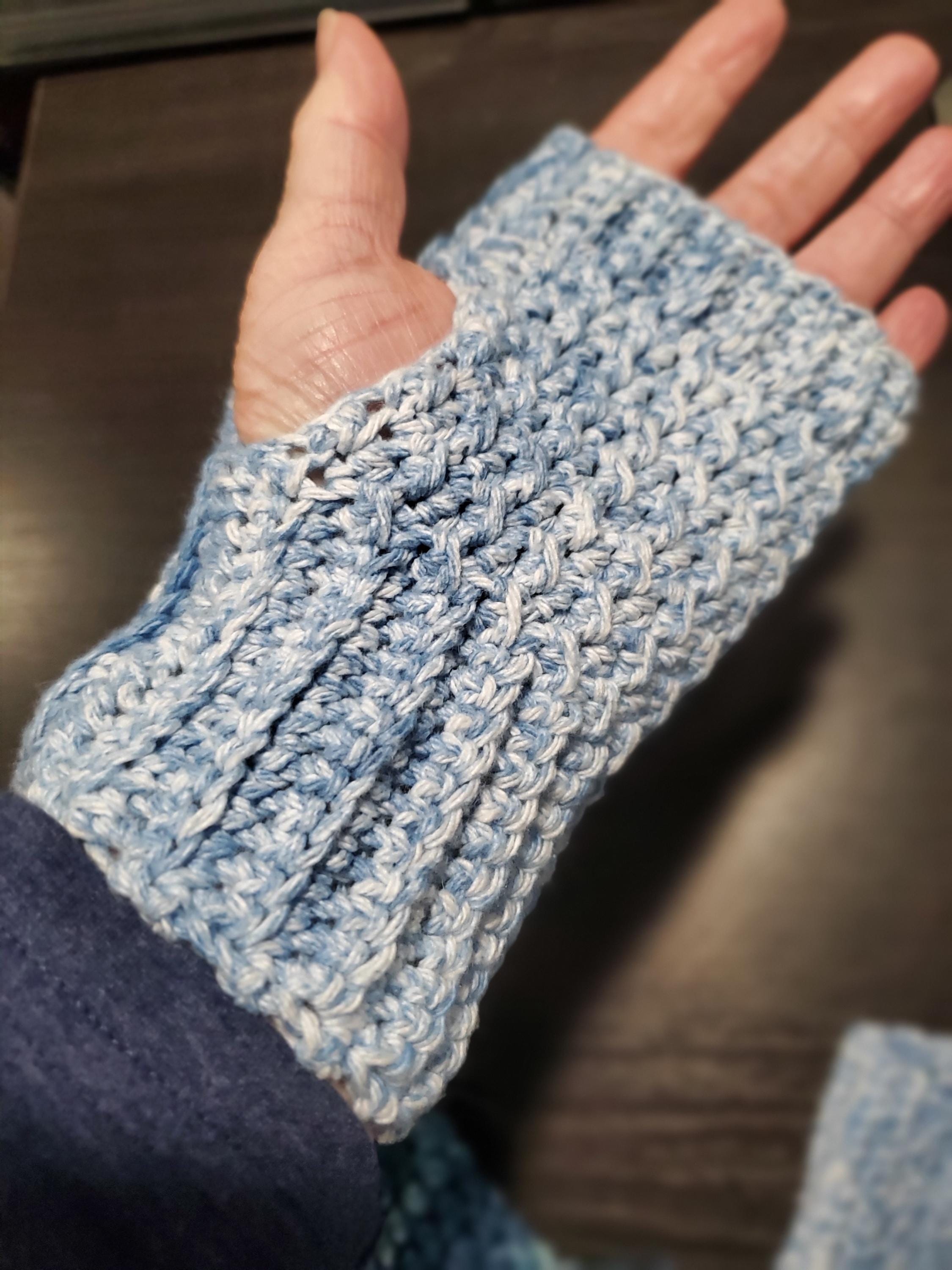 Cotton Crochet Fingerless Gloves - Image 1