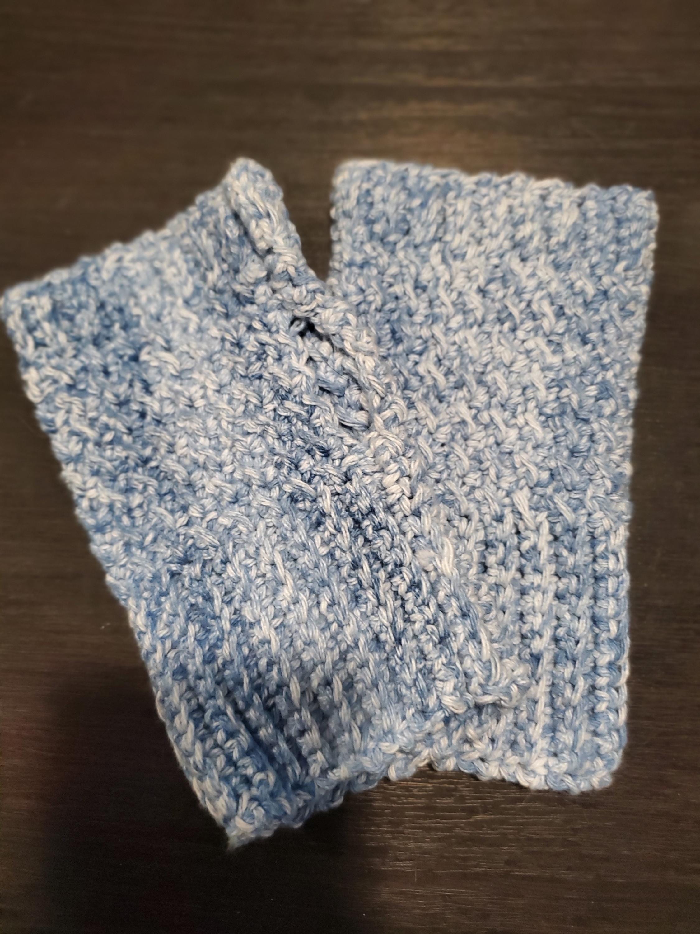 Cotton Crochet Fingerless Gloves - Thumbnail 2