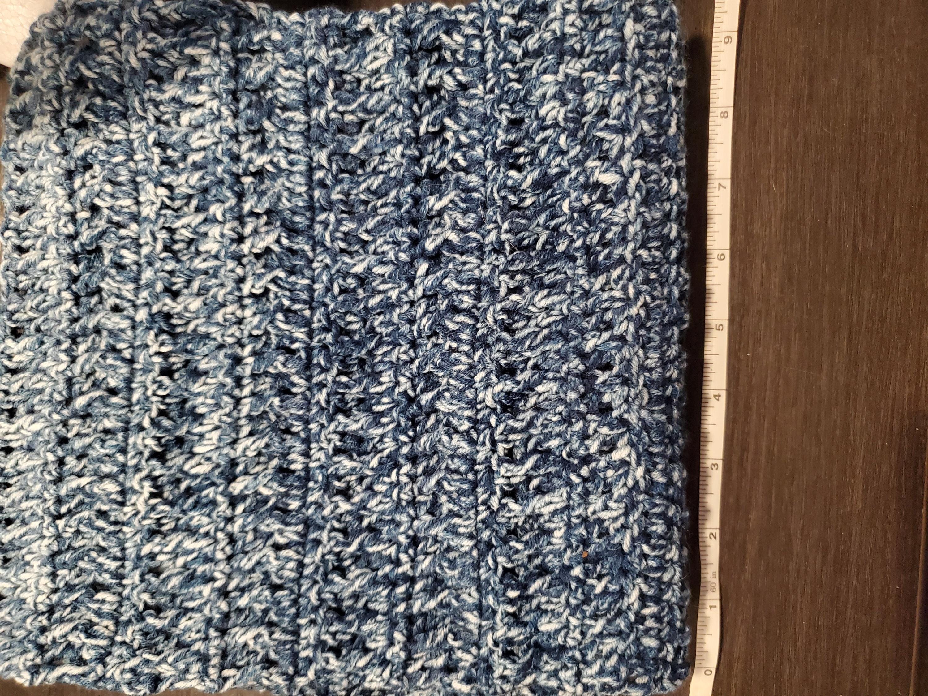 Crochet Blue Cowl - Thumbnail 2