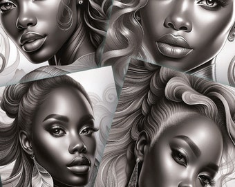 300+pages!! Coloring book DIGITAL DOWNLOAD My black queen VOL.2! Printable coloring pages Black woman Coloring gift Black girls color bundle