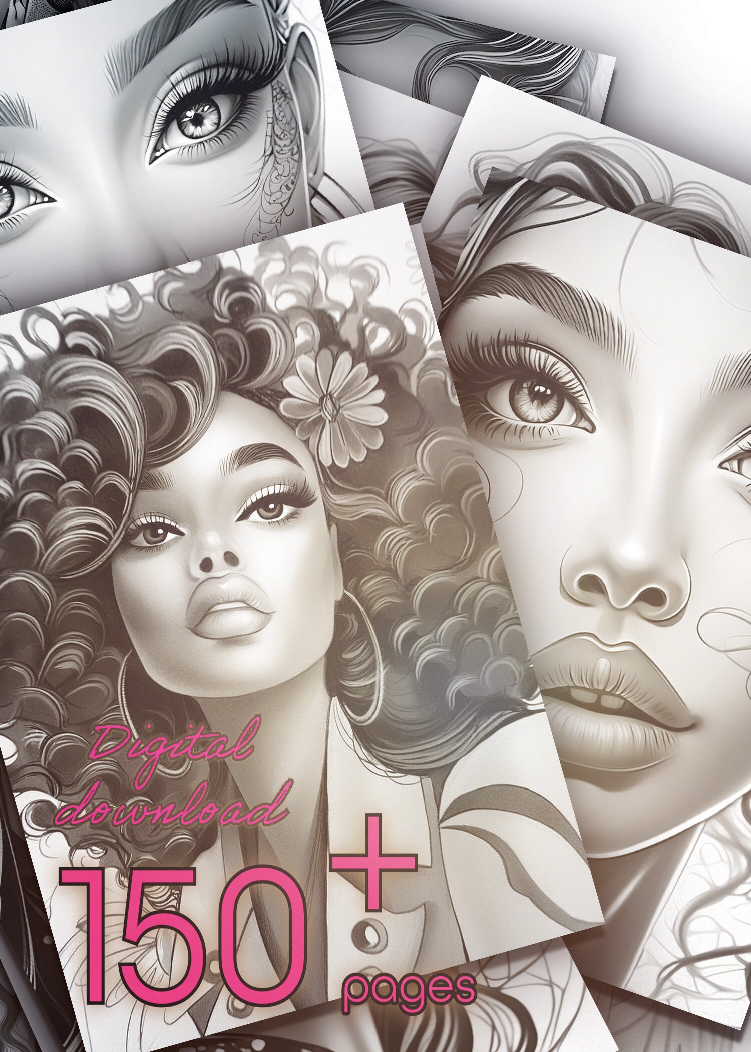 Black Women Coloring Book PRINTABLE Coloring Pages Black Beauty ...