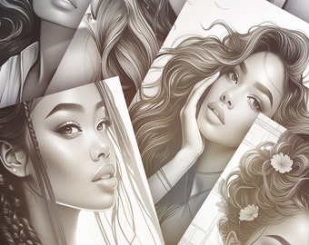Coloring DIGITAL DOWNLOAD Black women coloring pages PRINTABLE Black beauty Vol.2 Coloring for adults & kids Coloring gift book coloring art