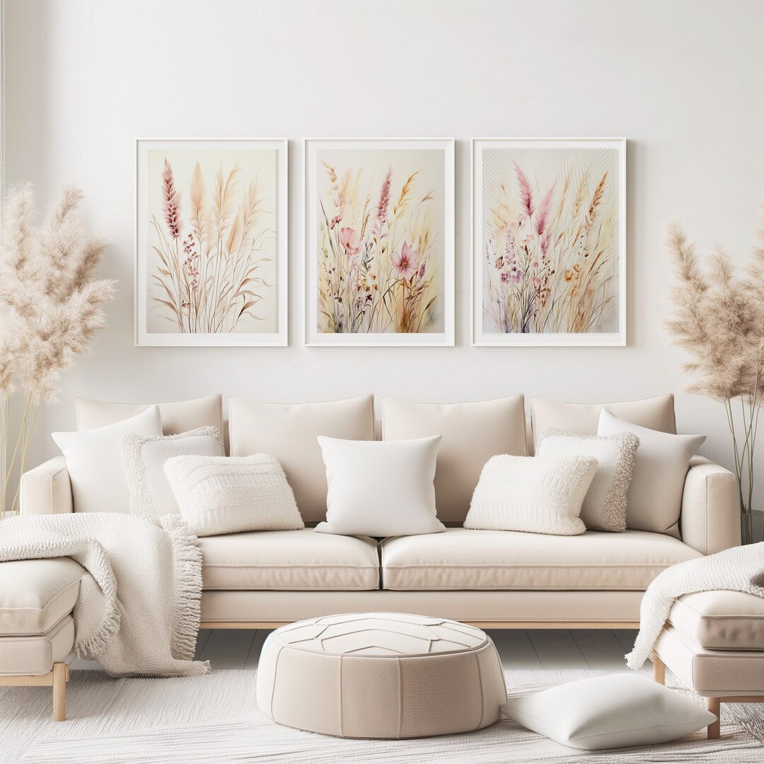 Wildflowers Prints Floral Set of 3 Prints DIGITAL DOWNLOAD Boho ...