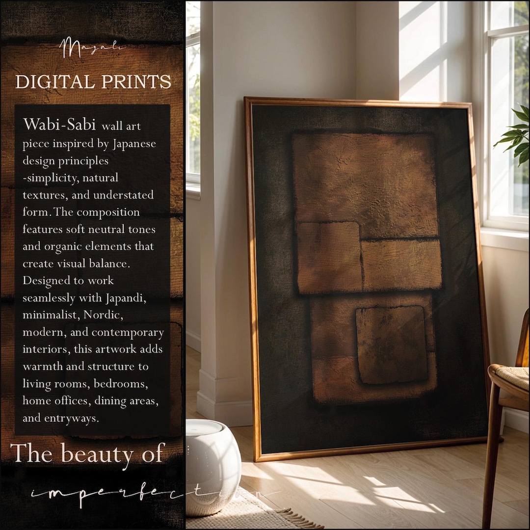 Wabi Sabi Abstract Japandi Painting DIGITAL Wall Art PRINTABLE ...