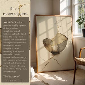 Lámina artística de cuenco Kintsugi, arte mural japonés de reparación, decoración Wabi Sabi