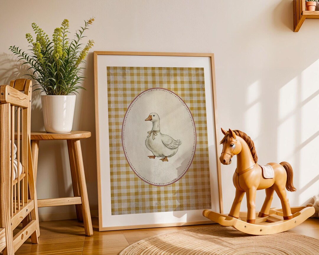 Vintage Rustic Duck Wall Art Retro Farmhouse Duck Prints Neutral ...