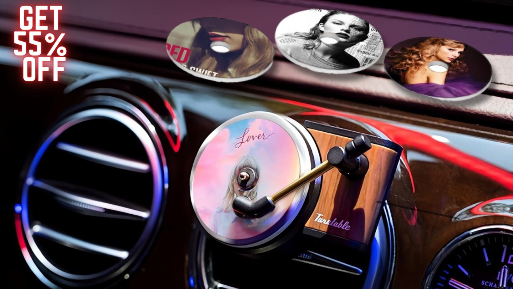  Taylor Turntable Car Air Freshener - Car Accessory for Music  Fans - Car Vent Clip and Record Player Design : Automotive