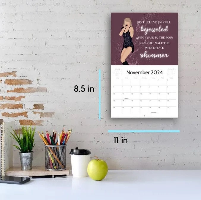 Eras Tour Calendar 2024 Bundle With 50 PCS Stickers 2024 Wall Calendar