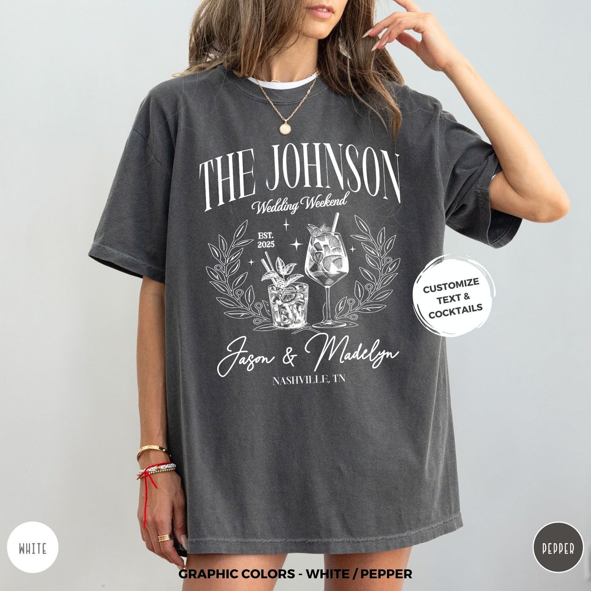 Personalized Bride and Groom Wedding Weekend Shirts