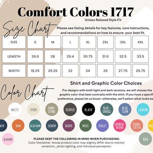a poster with different colors and sizes of clothing