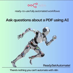 Ask questions about a PDF using AI | n8n workflow templates | no codding needed | Ready to use | includes Step by step PDF Guide