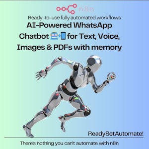 AI Powered WhatsApp Chatbot for Text, Voice, Images PDFs with memory | n8n workflow | BLUEPRINTS | includes Step by step PDF Guide