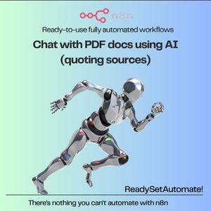 Chat with PDF docs using AI (quoting sources) n8n workflow templates | no codding needed | Ready to use | includes Step by step PDF Guide