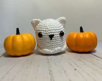 Schattig spookkat gehaakt Amigurumi-patroon