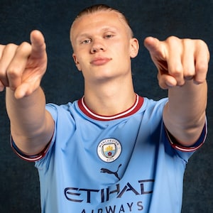 Soccer football Flag Fifa world cup Erling Haaland Norwegian Manchester City F.C.fans 3x5 Ft. Light weight, Quality Polyester Christmas gift
