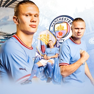 Soccer football Flag Fifa world cup Erling Haaland Norwegian Manchester City F.C.fans 3x5 Ft. Light weight, Polyester durable Christmas gift