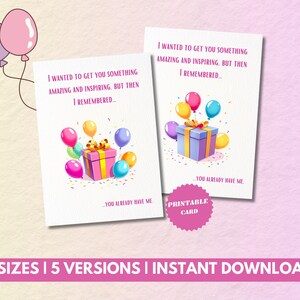 Cartão de aniversário divertido para imprimir | Cartão de aniversário com citação | Cartão de aniversário para imprimir | Download instantâneo